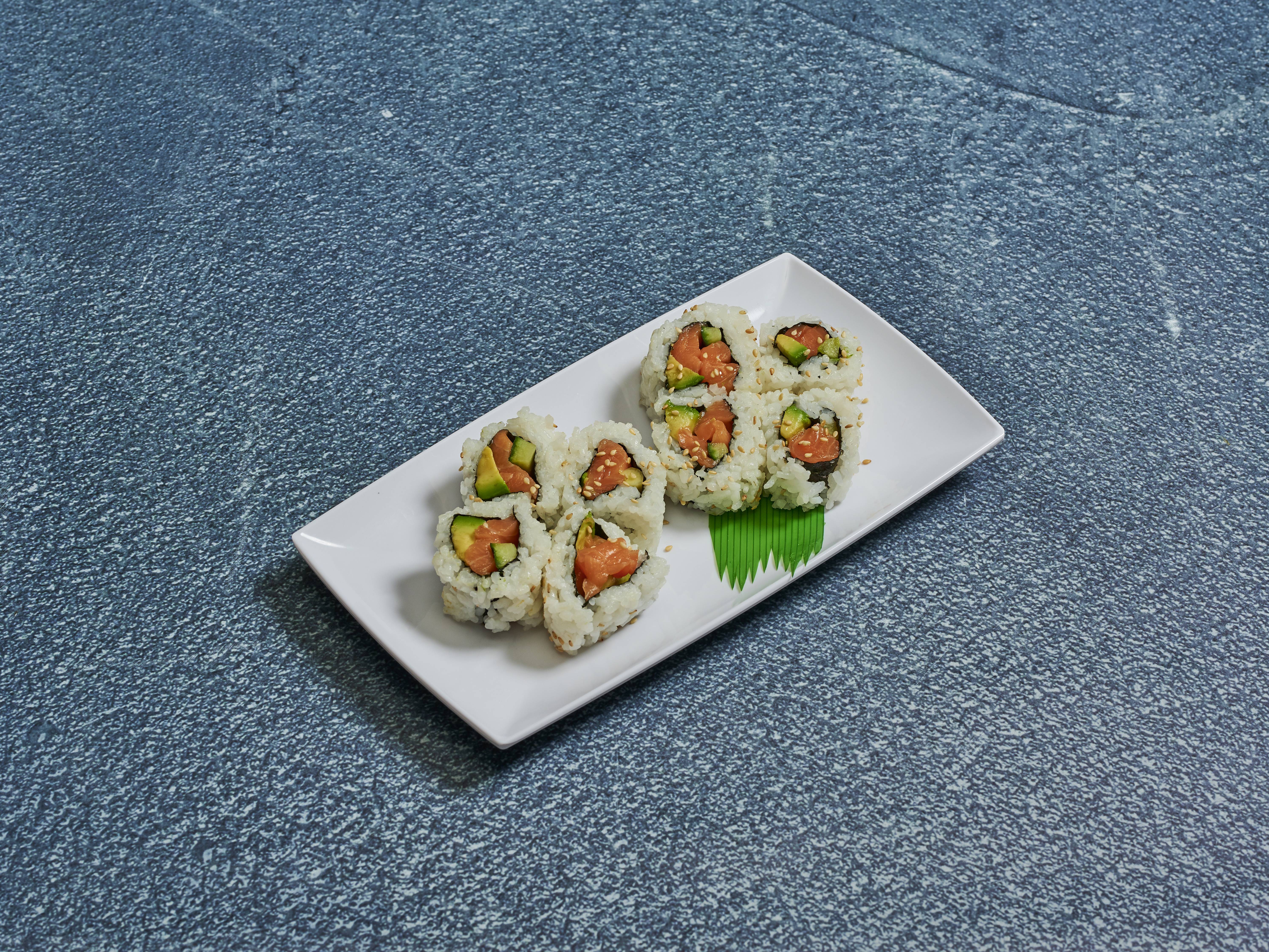 Order Spicy Salmon Roll food online from Roll It Sushi store, Newport Beach on bringmethat.com