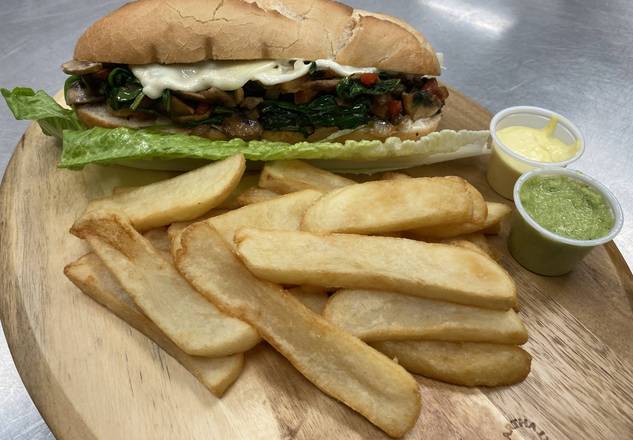 Order Veggie Sandwich food online from El Super Pollo store, Arlington on bringmethat.com