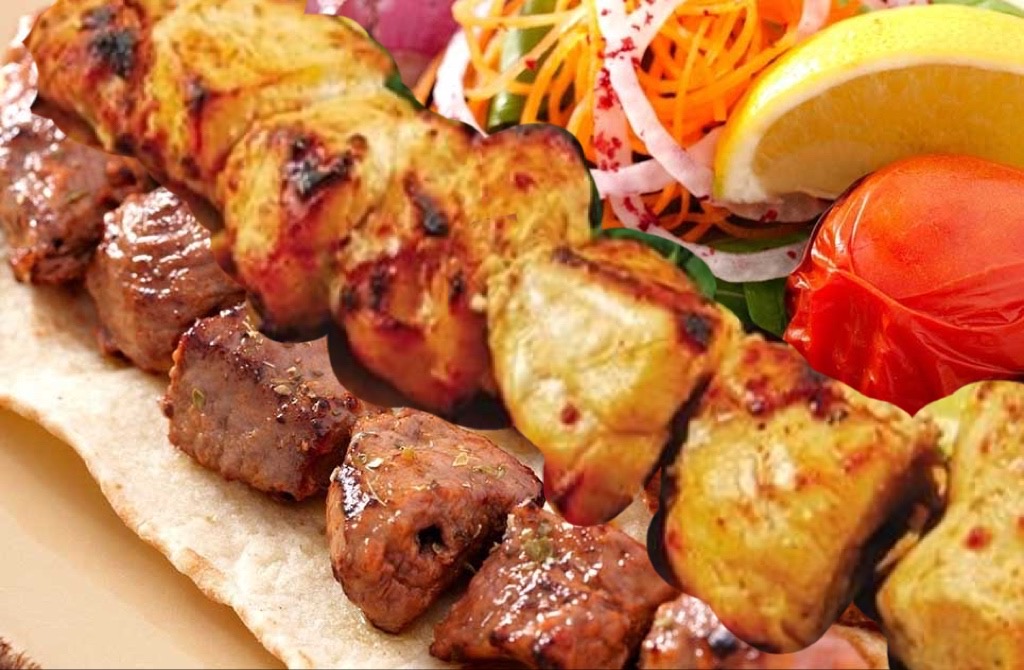 Order Beef & Chicken Kebab plate food online from Sofra Kebab House store, Plano on bringmethat.com