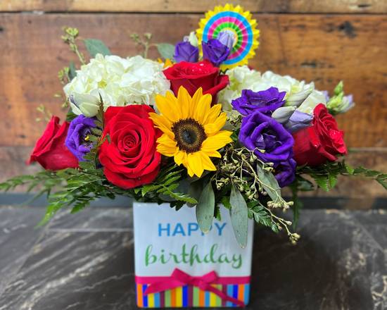 Order A New Birthday Surprise  food online from Niko's Flower Designs store, Chicago on bringmethat.com