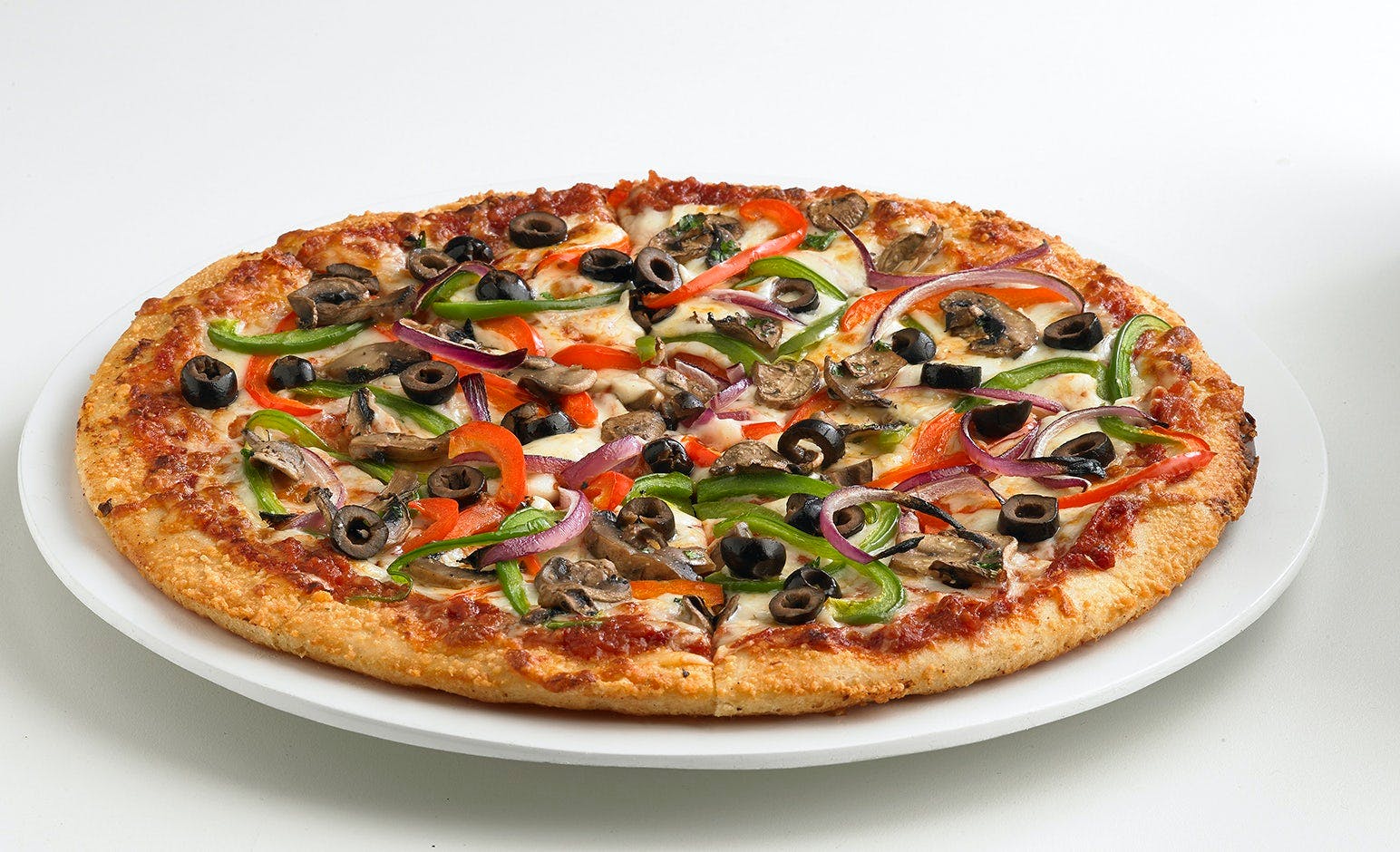 Order Veggie Pizza - Individual 8'' (6 Slices) food online from Boston Restaurant store, Tucson on bringmethat.com