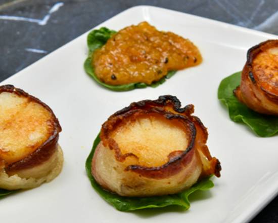 Order Bacon Wrapped Sea Scallops food online from Mortons The Steakhouse-Pittsburgh store, Pittsburgh on bringmethat.com