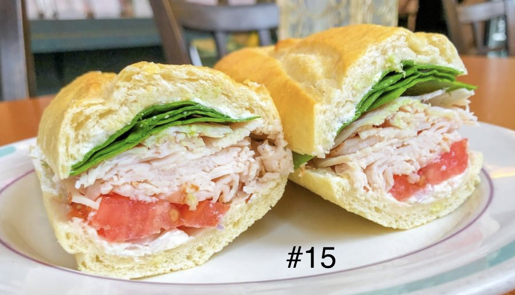 Order #15. Turkey and Spinach Sandwich food online from Boulangerie Cafe store, Syracuse on bringmethat.com