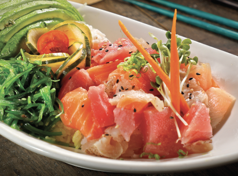 Order Sashimi Salad food online from Crazy Rock'N Sushi store, La Puente on bringmethat.com