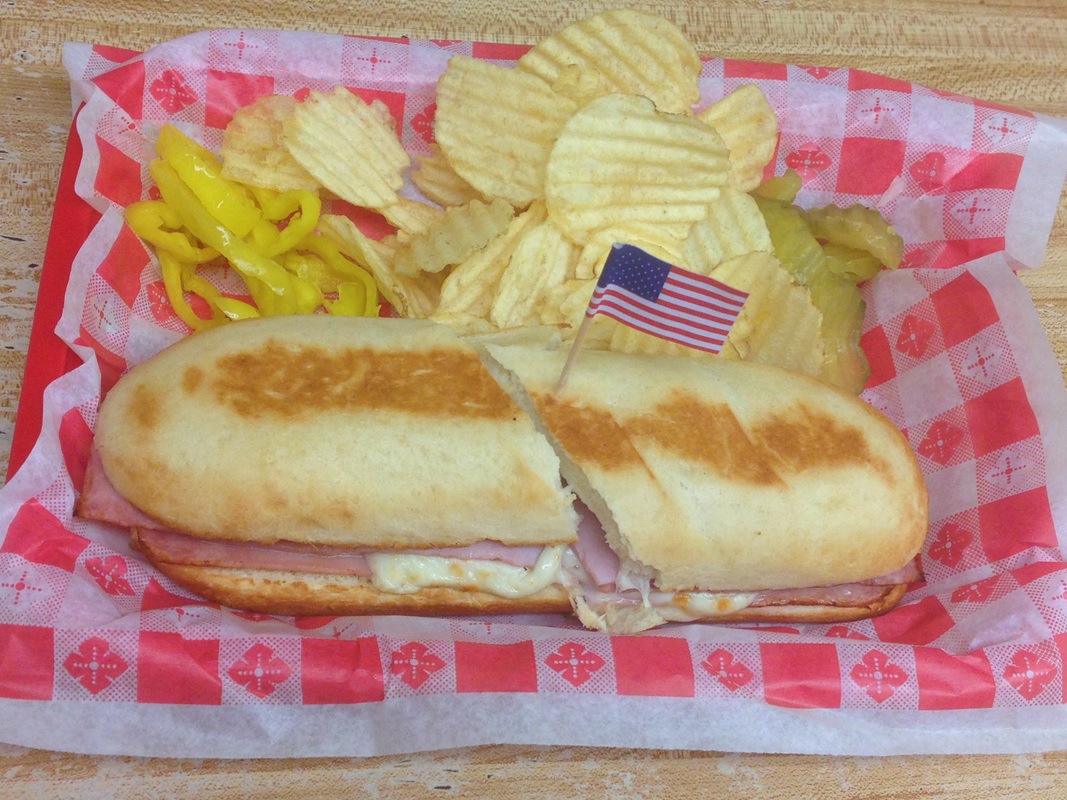 Order Ham and Cheese Sandwich food online from Americana Pizza store, Centerville on bringmethat.com