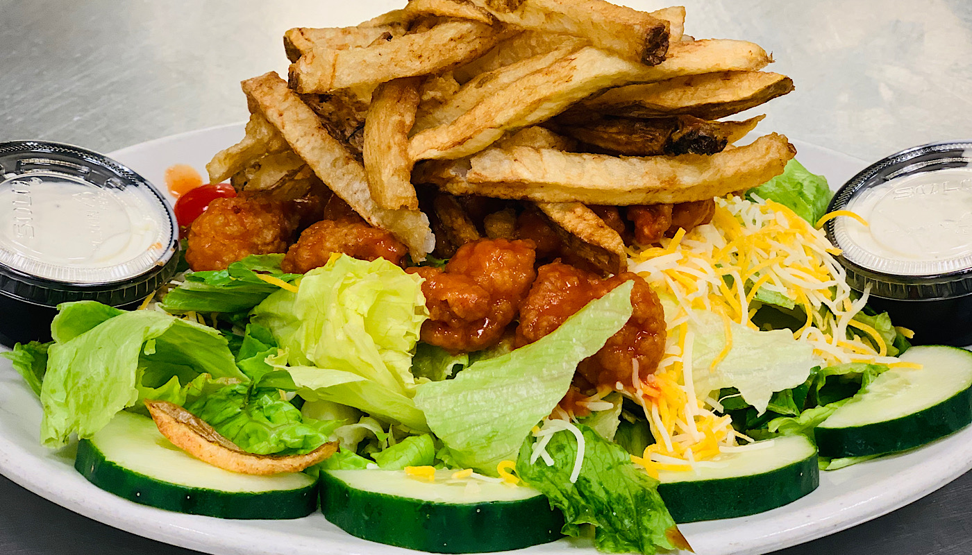 Order Fried Shrimp Salad food online from Mojo Pub -N- Grill store, Youngstown on bringmethat.com