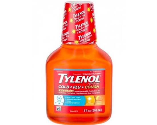 Order Tylenol Cold+Flu+Cough Day Citrus Burst 8 oz food online from McLean Ave Pharmacy store, Yonkers on bringmethat.com