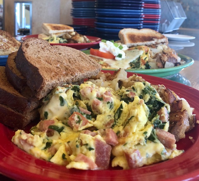 Order Scrambles Green Eggs and Spam food online from Cafe 222 store, San Diego on bringmethat.com