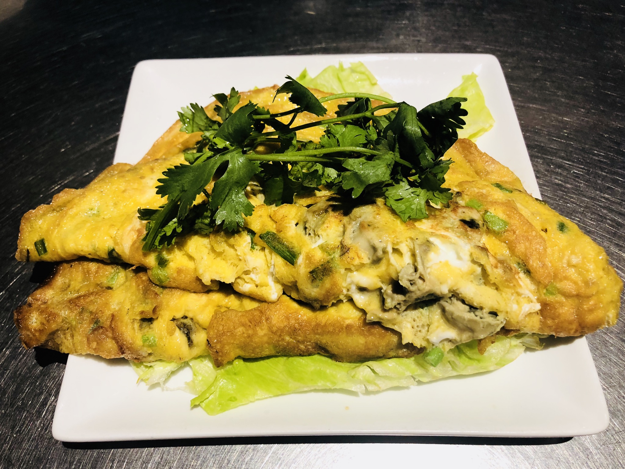 Order A6. Baby Oyster Omelet food online from WK Restaurant store, New York on bringmethat.com
