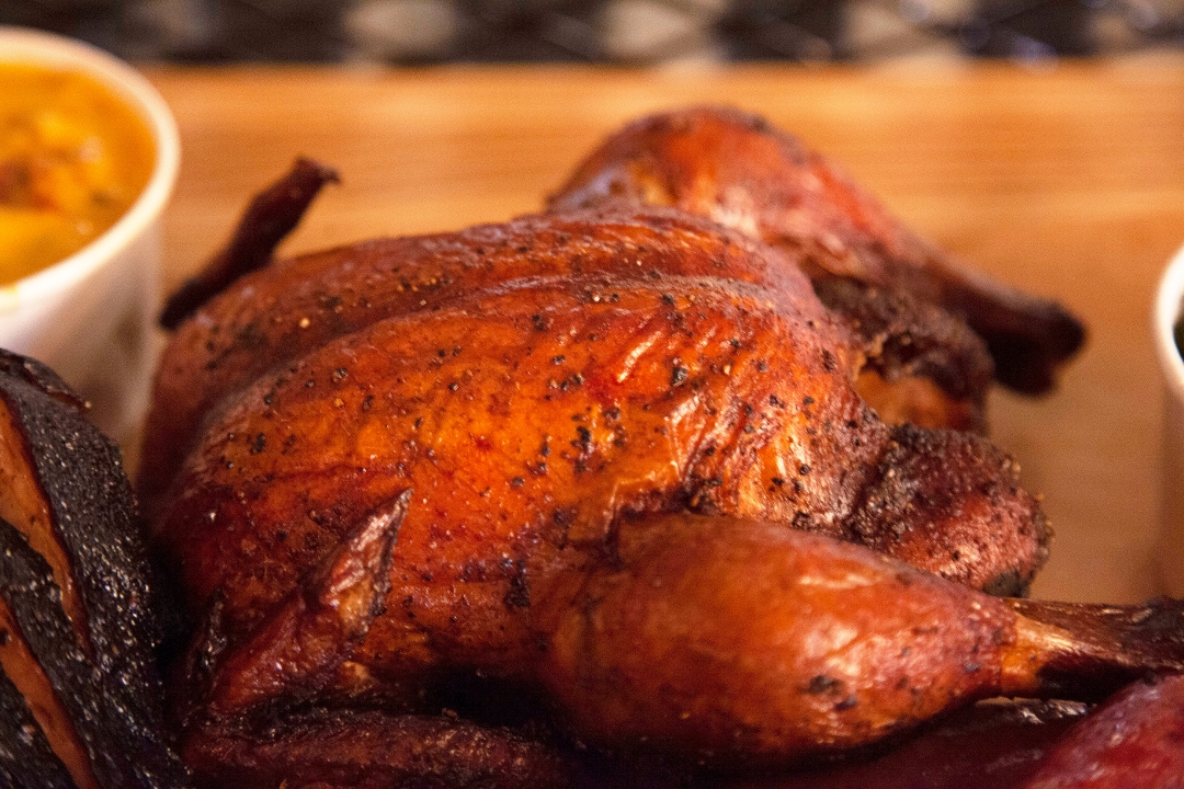 Order Smoked Chicken (Whole) food online from Blu's Barbeque & Bbq Catering store, Dallas on bringmethat.com