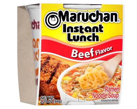 Order Maruchan Inst Lunch Beef (2.25 oz)  food online from Ctown Supermarkets store, Uniondale on bringmethat.com