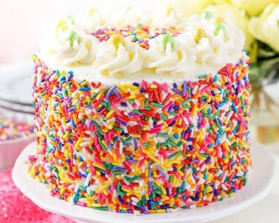 Order NEW 4" Whole Funfetti Buttercream Cake food online from Ny Popcorn store, New York on bringmethat.com