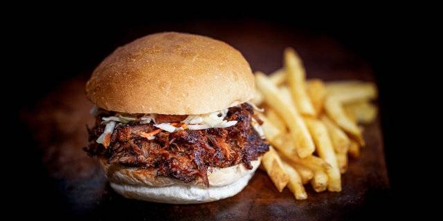 Order Pulled Pork Sandwich food online from Little Pub store, Old Saybrook on bringmethat.com
