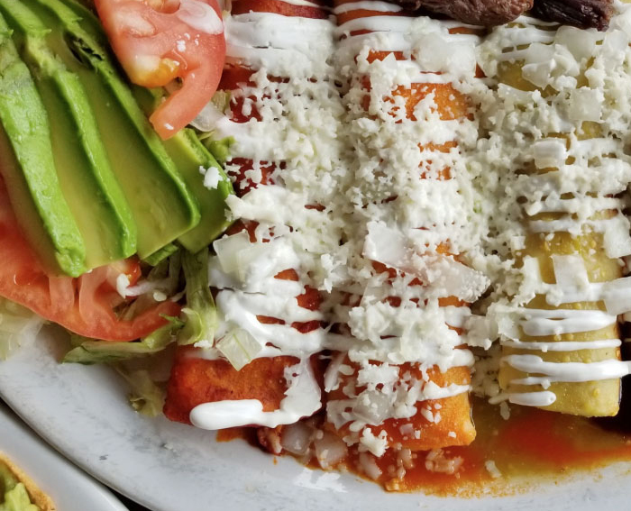 Order Mix Enchiladas food online from La Concha Restaurant store, Elmsford on bringmethat.com