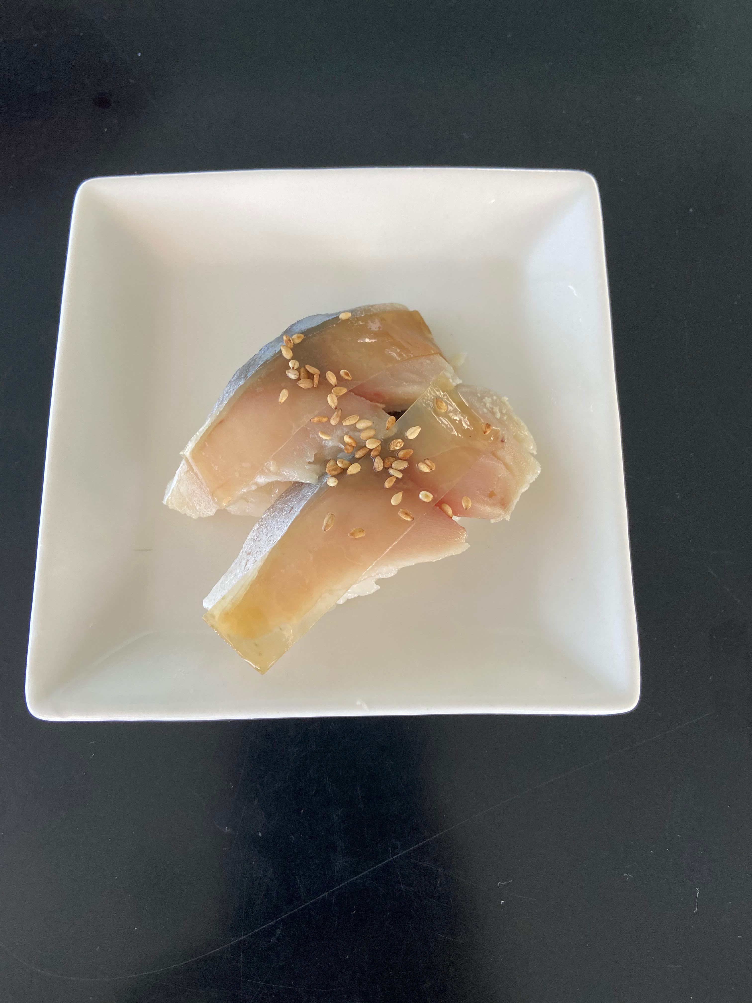 Order Norway Mackerel Sushi food online from Echigo Restaurant store, Los Angeles on bringmethat.com