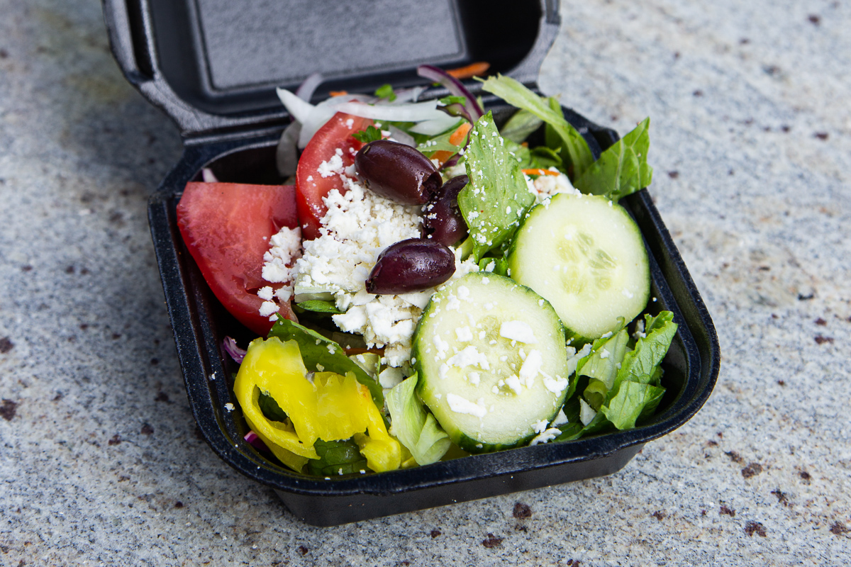 Order Small Greek Salad food online from Number One Gyro Shoppe store, Hillard on bringmethat.com