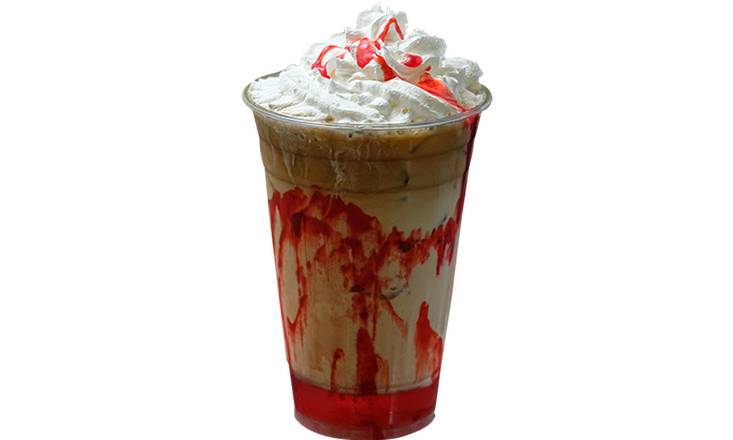 Order Strawberry Dipped Mocha Latte food online from Factory Donuts store, Philadelphia on bringmethat.com