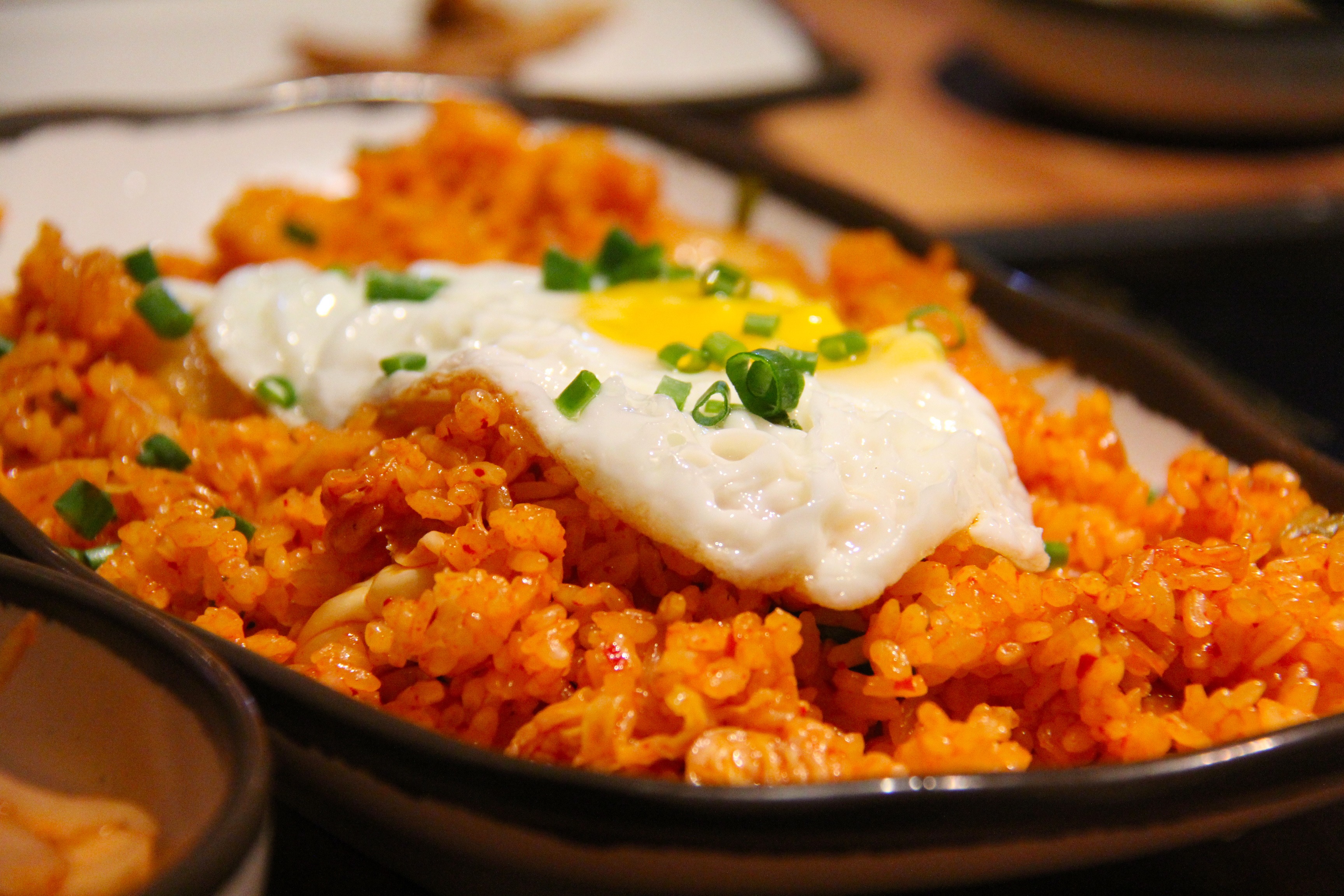 Order Kimchi & Pork Belly Fried Rice   (김치볶음밥) food online from Cafe Patio store, Fullerton on bringmethat.com