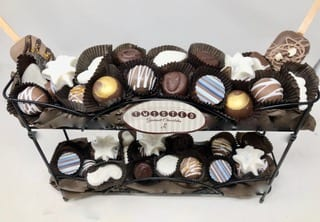 Order Double Tier Custom Truffle & Pop Display food online from Twisted Gourmet Chocolates store, Passaic on bringmethat.com