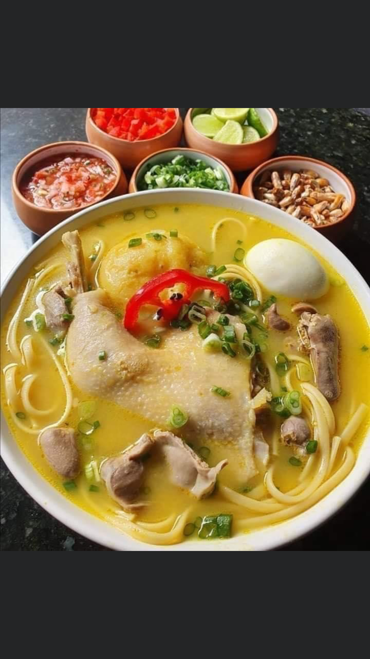 Order Caldo de gallina !! Only sundays  food online from Youndys Hispanic Sweets And Kitchen store, Bloomingdale on bringmethat.com
