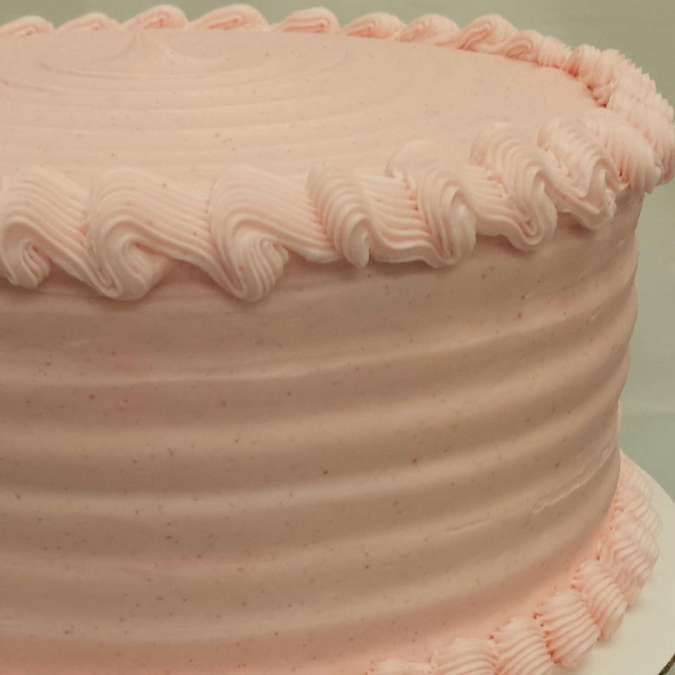 Order Strawberry Creme Cake food online from Rickey Js Bakery Inc store, Pinson on bringmethat.com