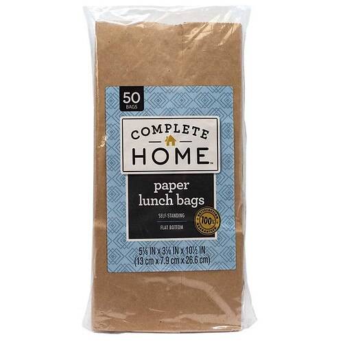 Order Complete Home Lunch Bags 5-1/2 x 3-1/4 x 10-1/2 inch - 50.0 ea food online from Walgreens store, Elizabeth on bringmethat.com