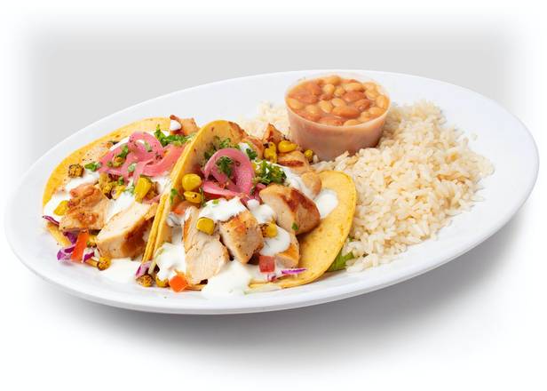 Order GRILLED CHICKEN TACO COMBO food online from California Fish Grill store, Las Vegas on bringmethat.com