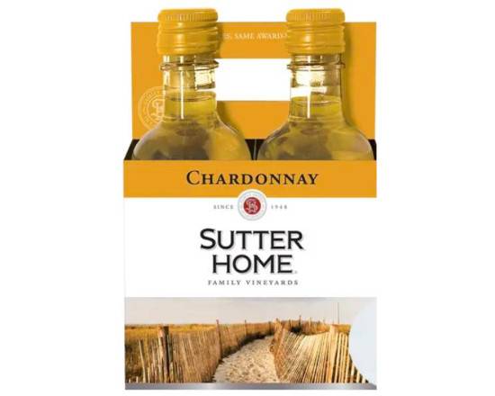 Order Sutter Home Family Vineyards Chandonay, 4pk 187mL wine (13.5% ABV) food online from Cold Spring Liquor store, Liberty Hill on bringmethat.com