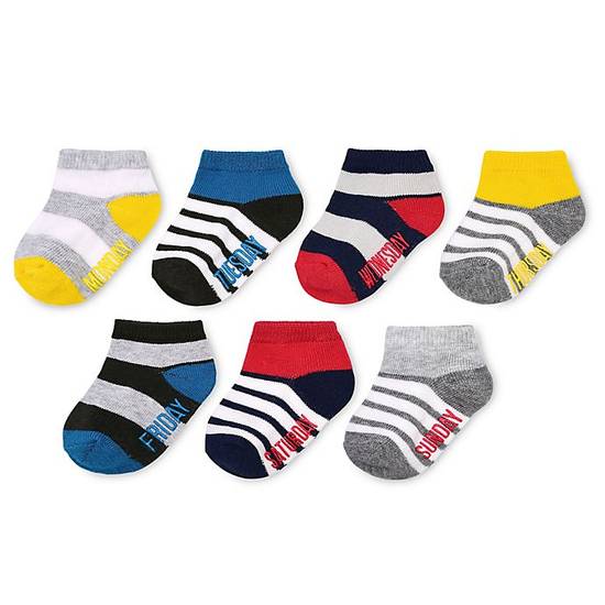 Order On the Goldbug Size 12-24M 7-Pack Days of the Week Ankle Socks food online from Bed Bath & Beyond store, Lancaster on bringmethat.com