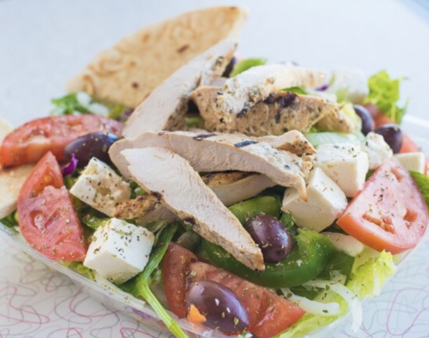 Order Greek Salad with Chicken food online from Bill's Place store, La Grange Park on bringmethat.com