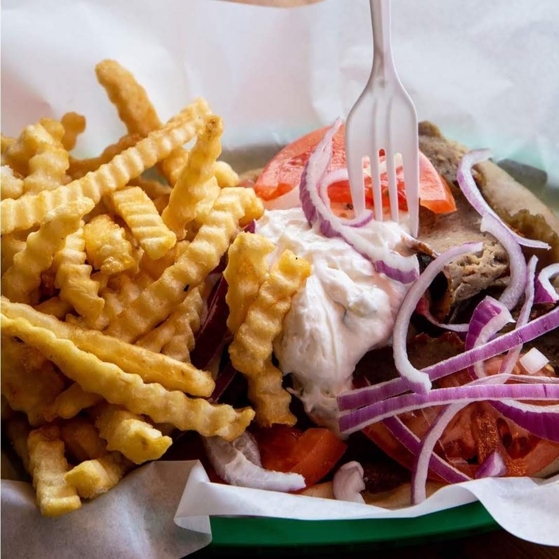 Order #1 Gyro combo meal food online from Chipmonks store, Chicago on bringmethat.com