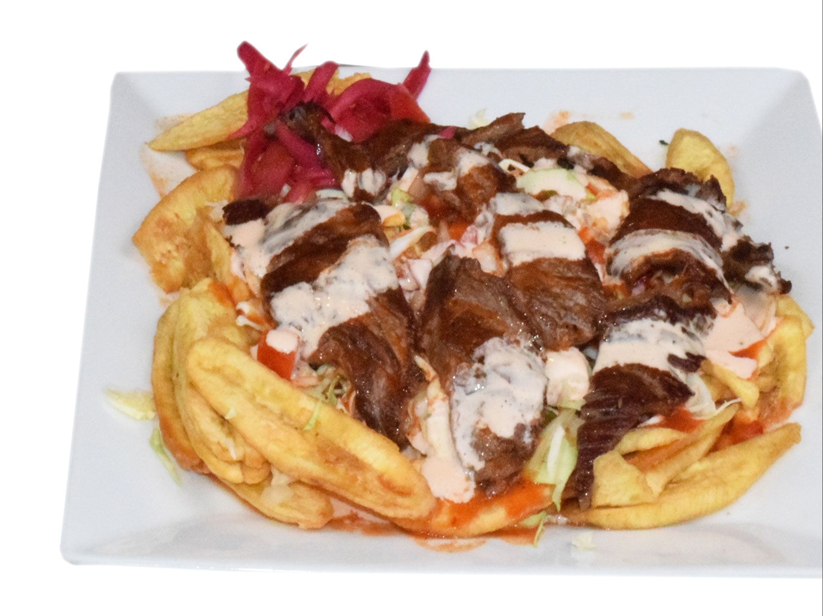 Order Carne Asada Con Tajadas food online from Rincon Catracho Restaurant store, Roanoke on bringmethat.com