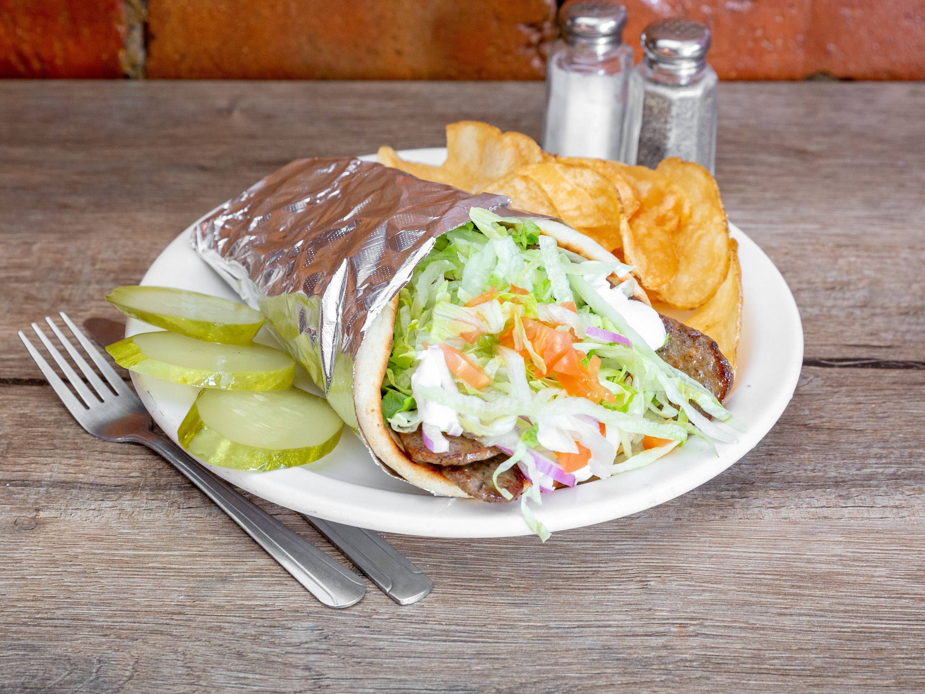 Order Gyro Wrap food online from Alondra's Cuisine store, Middletown on bringmethat.com