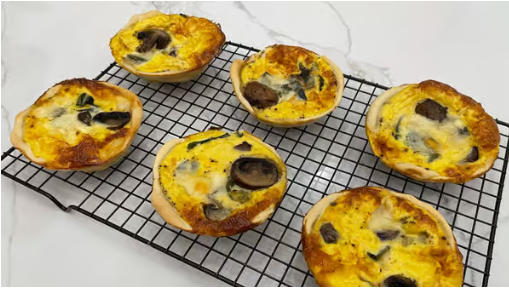 Order Mushroom and Swiss Quiche food online from Froth Ice Cream store, Haslet on bringmethat.com