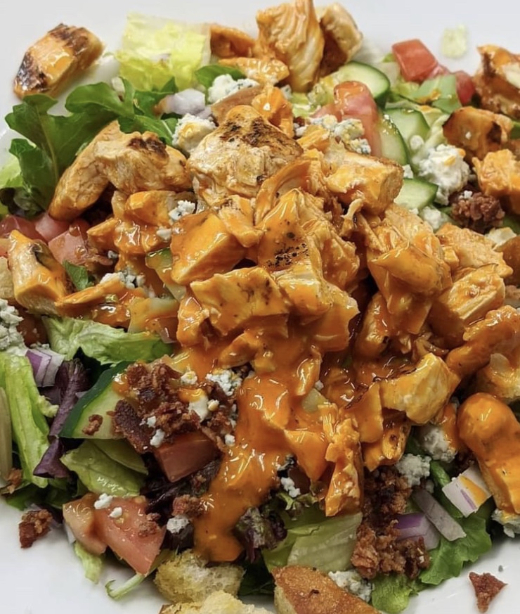 Order Buffalo Crispy Chicken Salad food online from Flanigan Boathouse store, Conshohocken on bringmethat.com