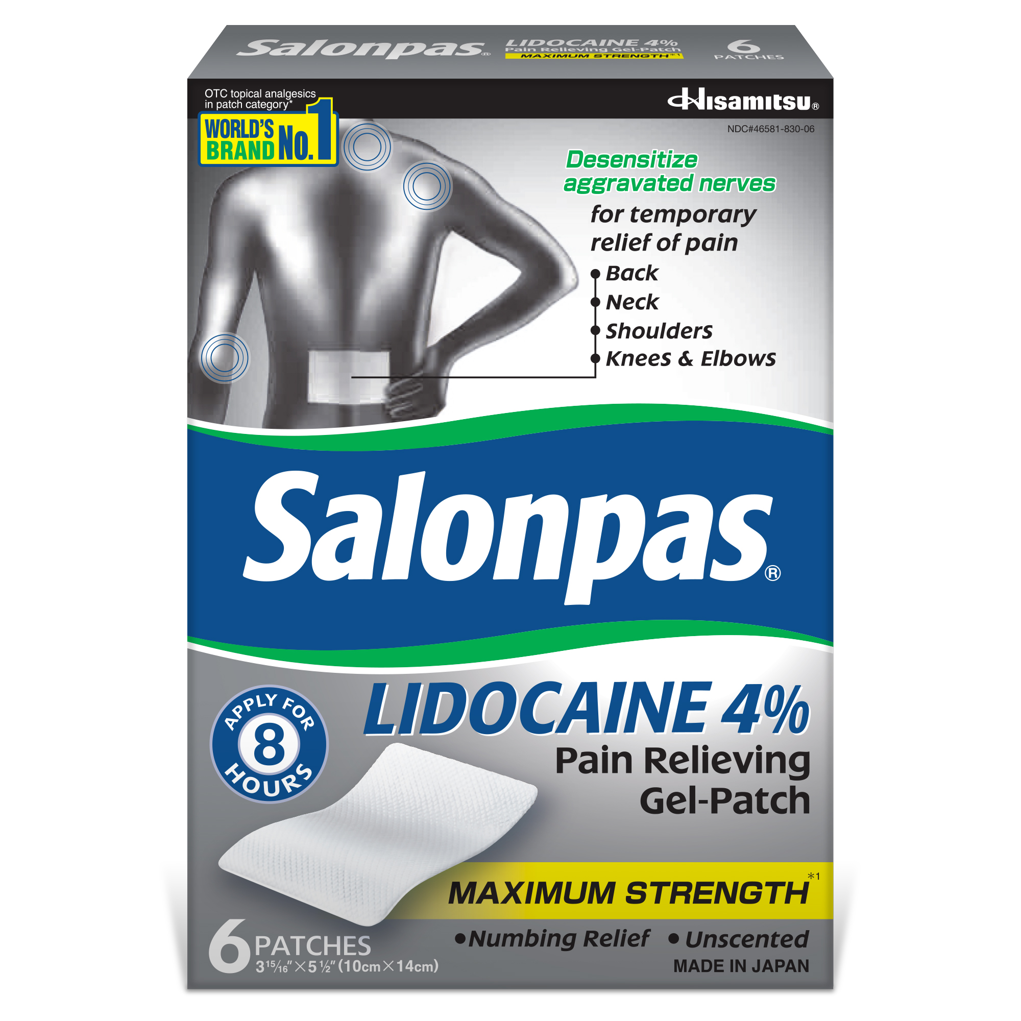 Order Salonpas Lidocaine Gel-Patch - 6 ct food online from Rite Aid store, Aston on bringmethat.com