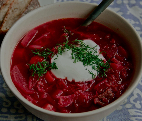 Order Red Borscht Soup food online from All Pierogi Kitchen store, Mesa on bringmethat.com