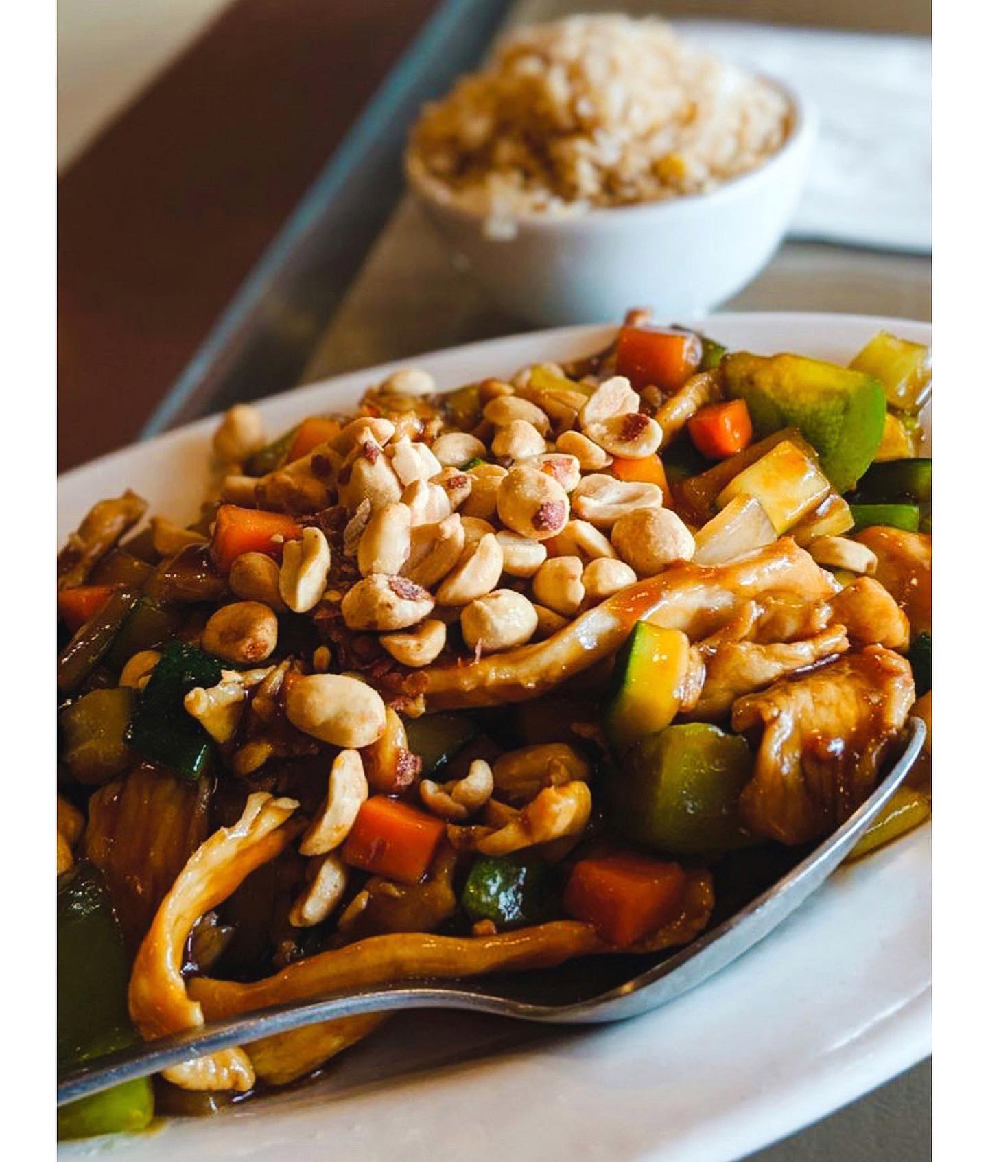 Order C10. Kung Pao Chicken food online from Peony Asian Bistro store, Jacksonville on bringmethat.com