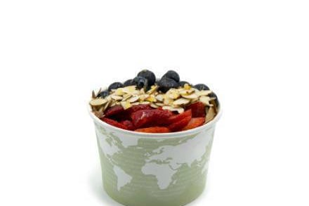Order #2 Oatmeal Bowl- (Strawberry, Blueberry, ＆ Sliced Almonds)* food online from Playa Bowls store, Hoboken on bringmethat.com