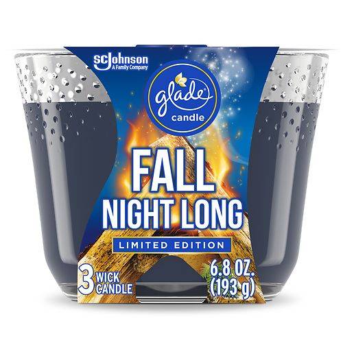 Order Glade Fall Night Long Candle, 3 Wick Scented Candle, Limited Edition Fall Night Long - 6.8 oz food online from Walgreens store, SEYMOUR on bringmethat.com