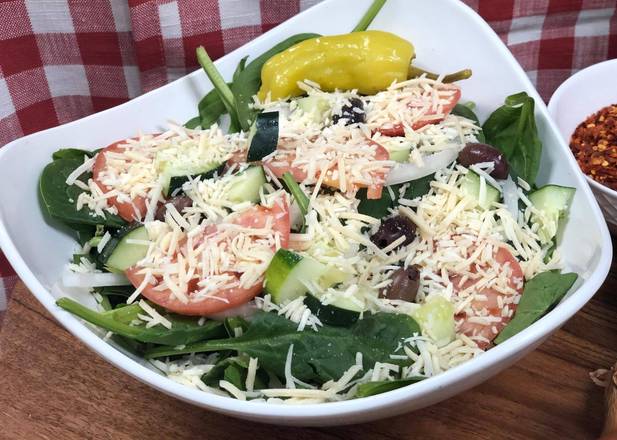 Order Asiago Spinach Salad food online from The Chicken Chicken Place store, Washington on bringmethat.com