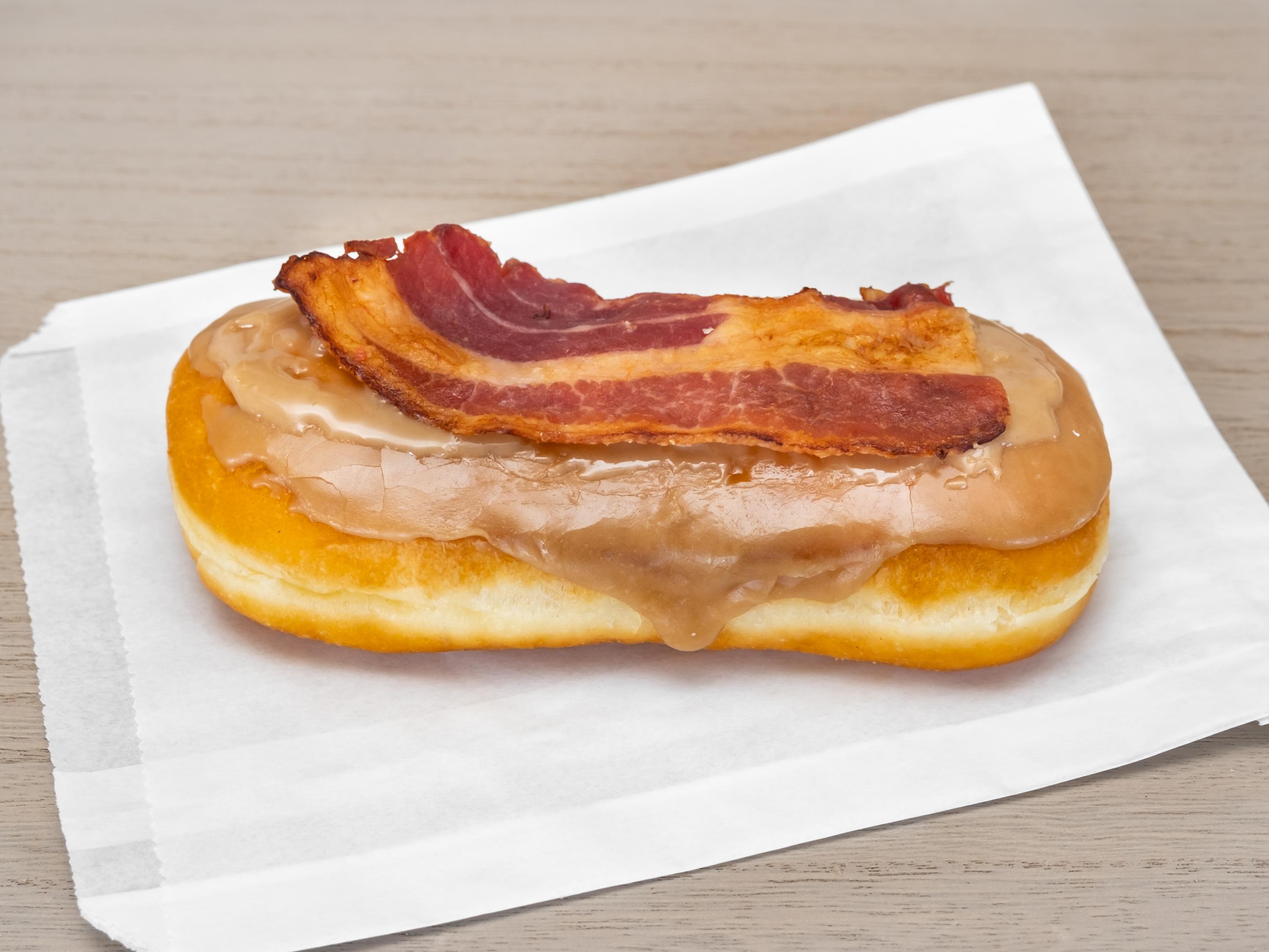 Order Bacon Maple Bar food online from Banning Donuts store, Banning on bringmethat.com