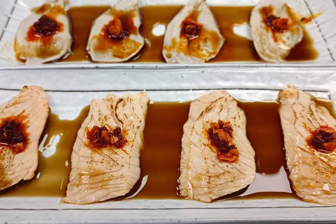 Order Seared Yellowtail with Truffle Ponzu Sauce 松露橘子醬烤黃尾魚 food online from Moxie Izakaya Restaurant store, Los Angeles on bringmethat.com