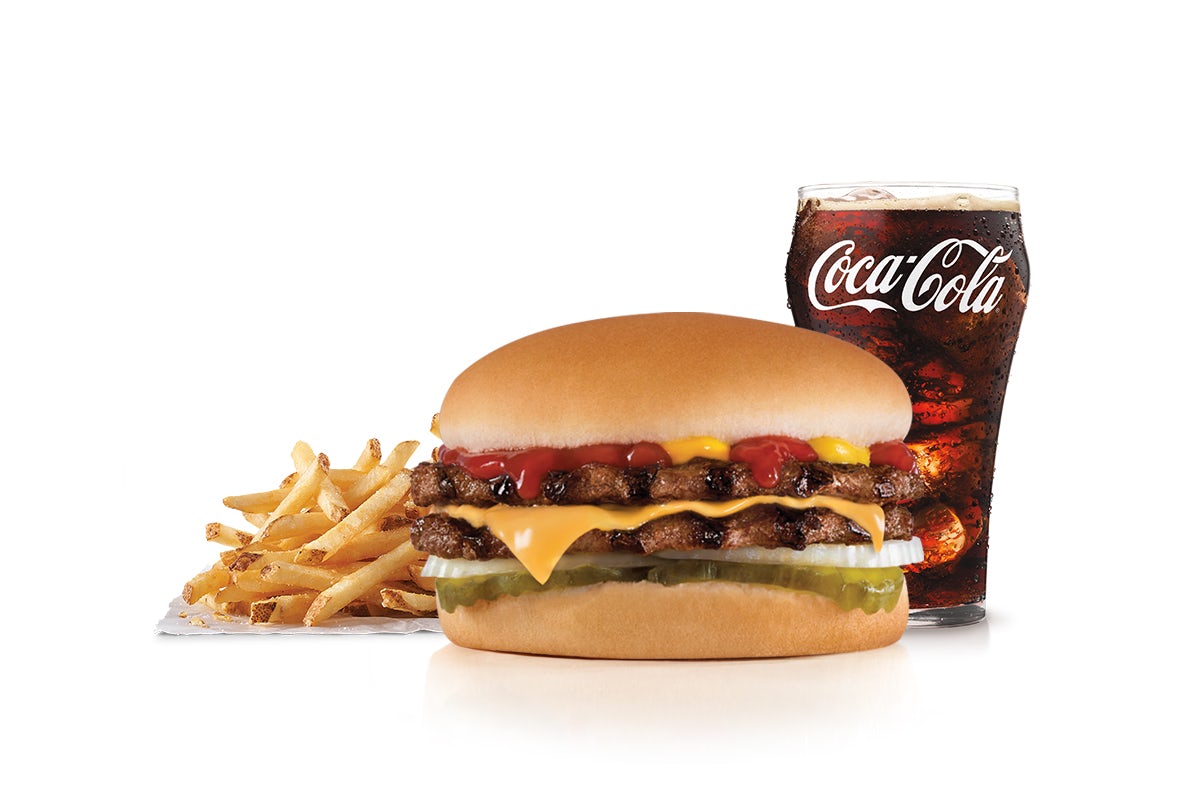 Order Double Cheeseburger Combo food online from Carl Jr store, Hanford on bringmethat.com