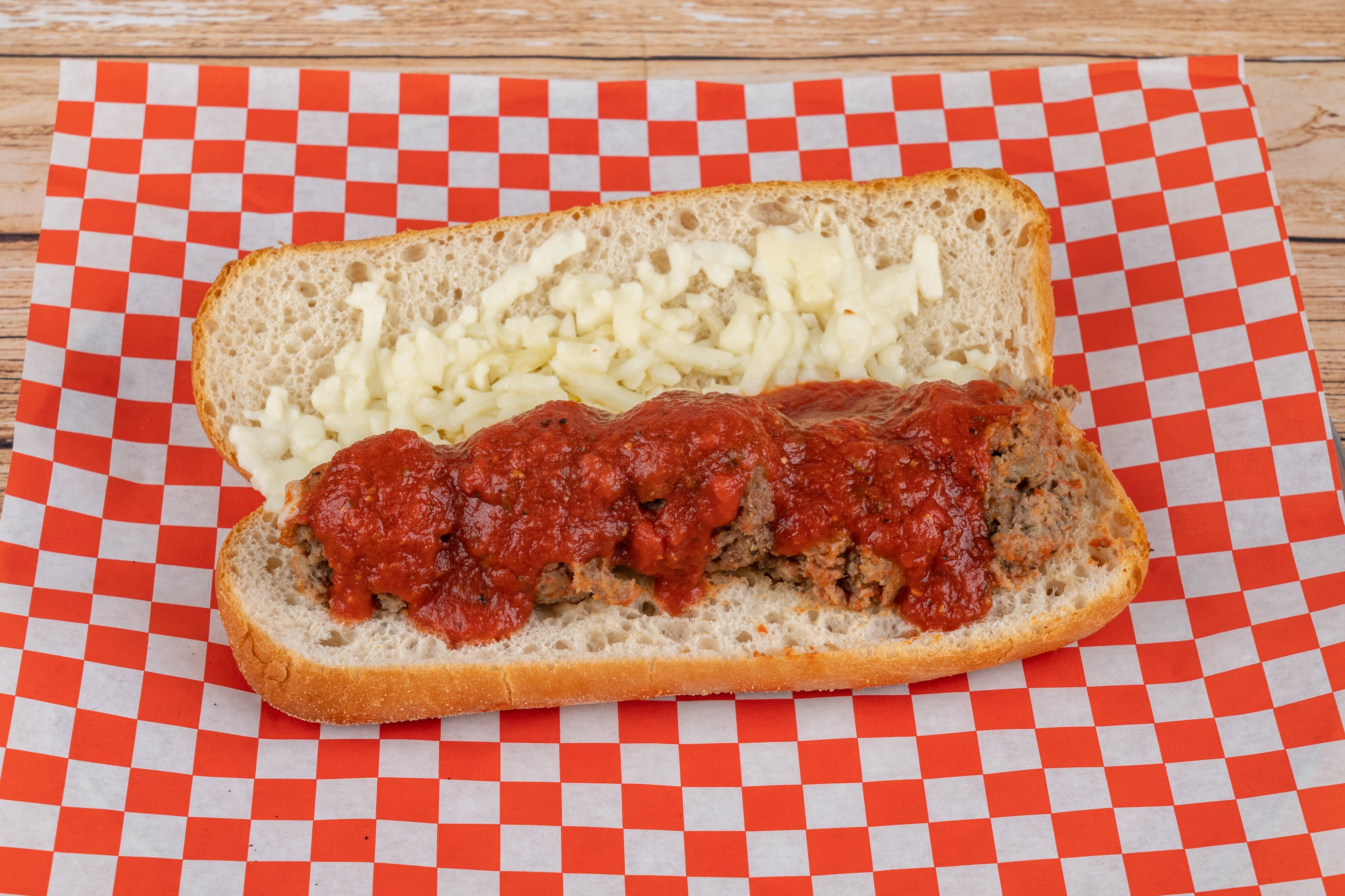 Order Meatball Sub - Sub food online from Two Guys Pizzeria store, Houston on bringmethat.com
