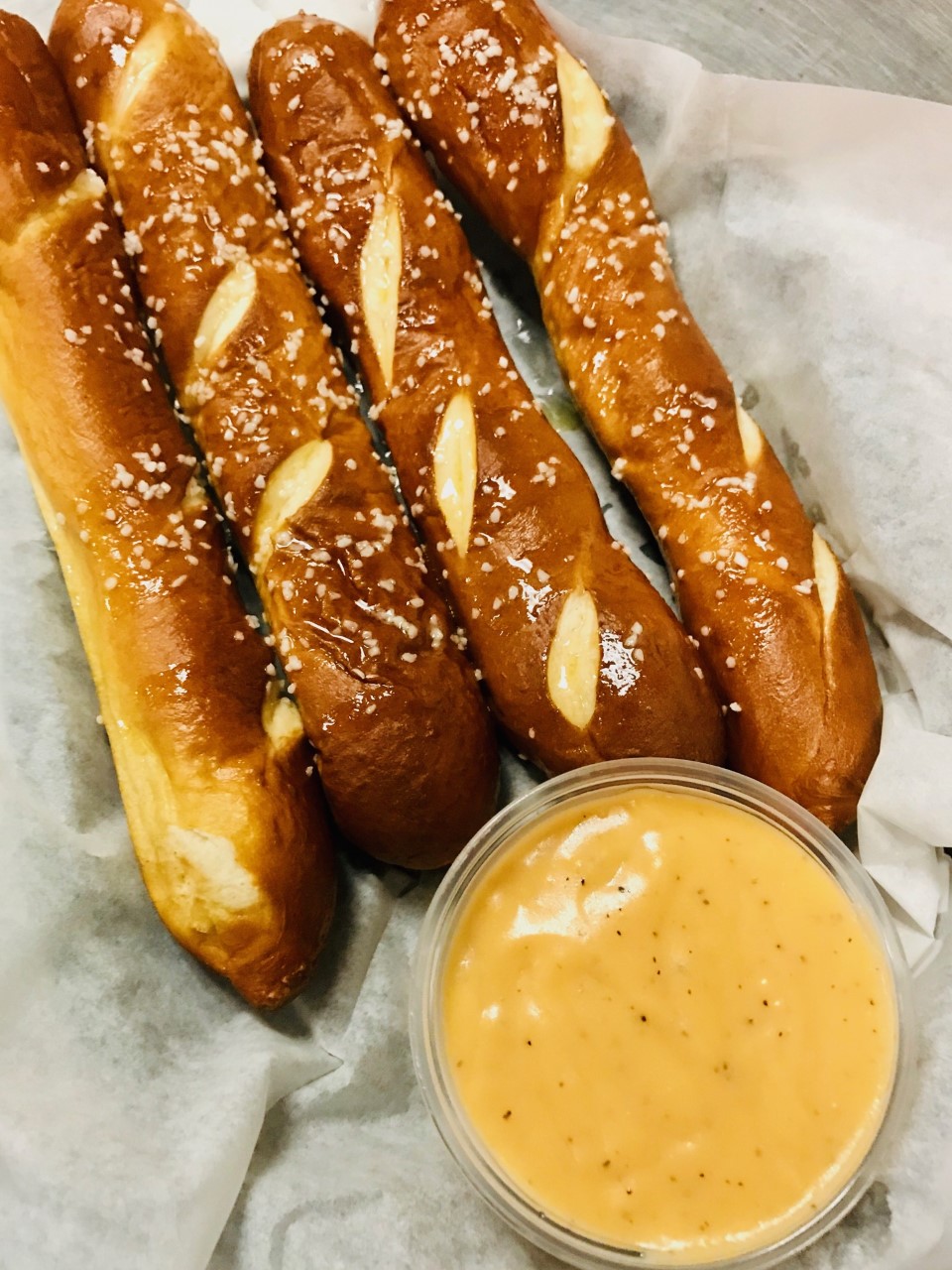 Order Soft Pretzel Sticks food online from Knuckles Knockout Grill store, Rochester on bringmethat.com