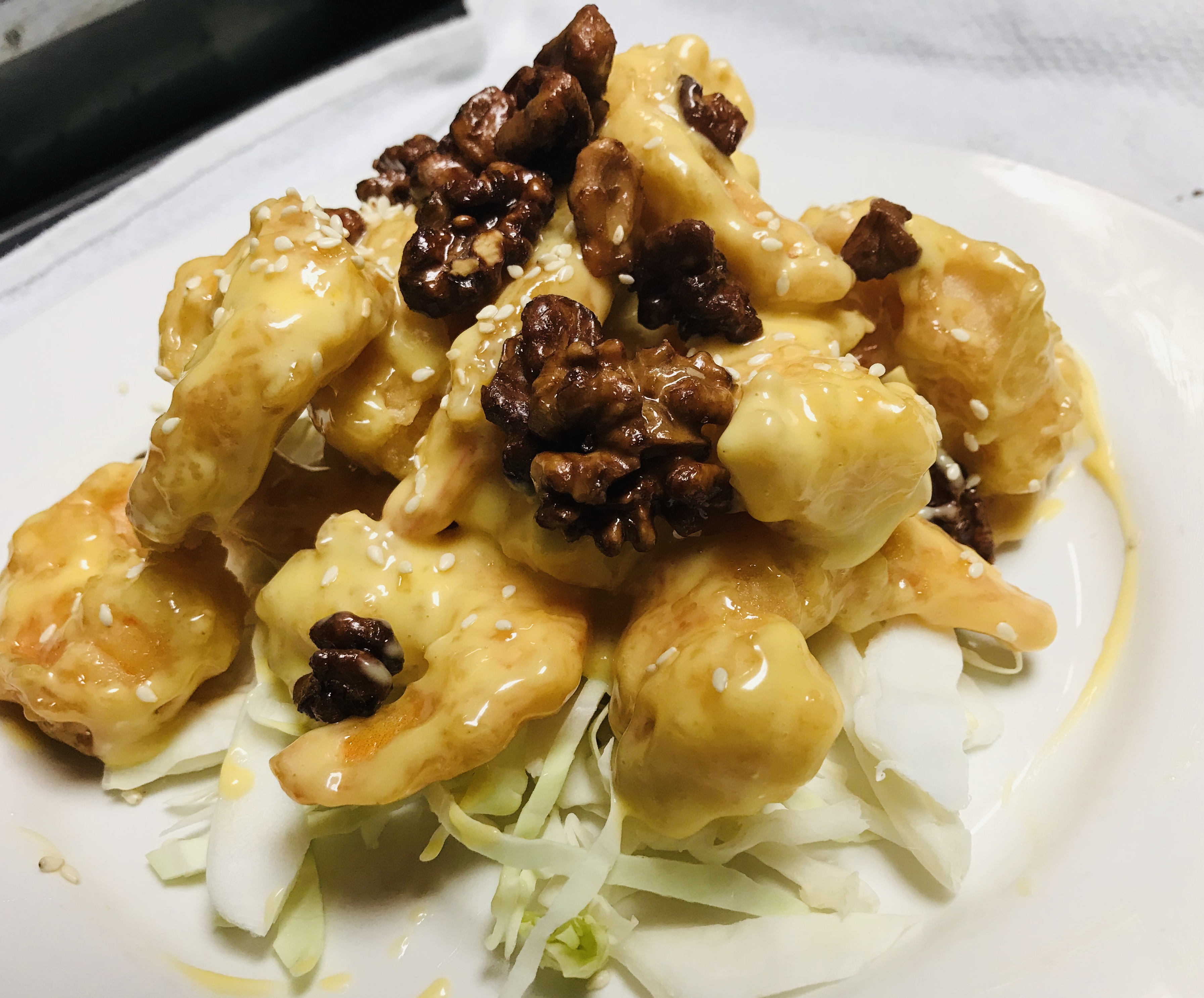 Order G2. Crispy Shrimps with Mango Sauce food online from Kung Fu Noodle store, Tucson on bringmethat.com