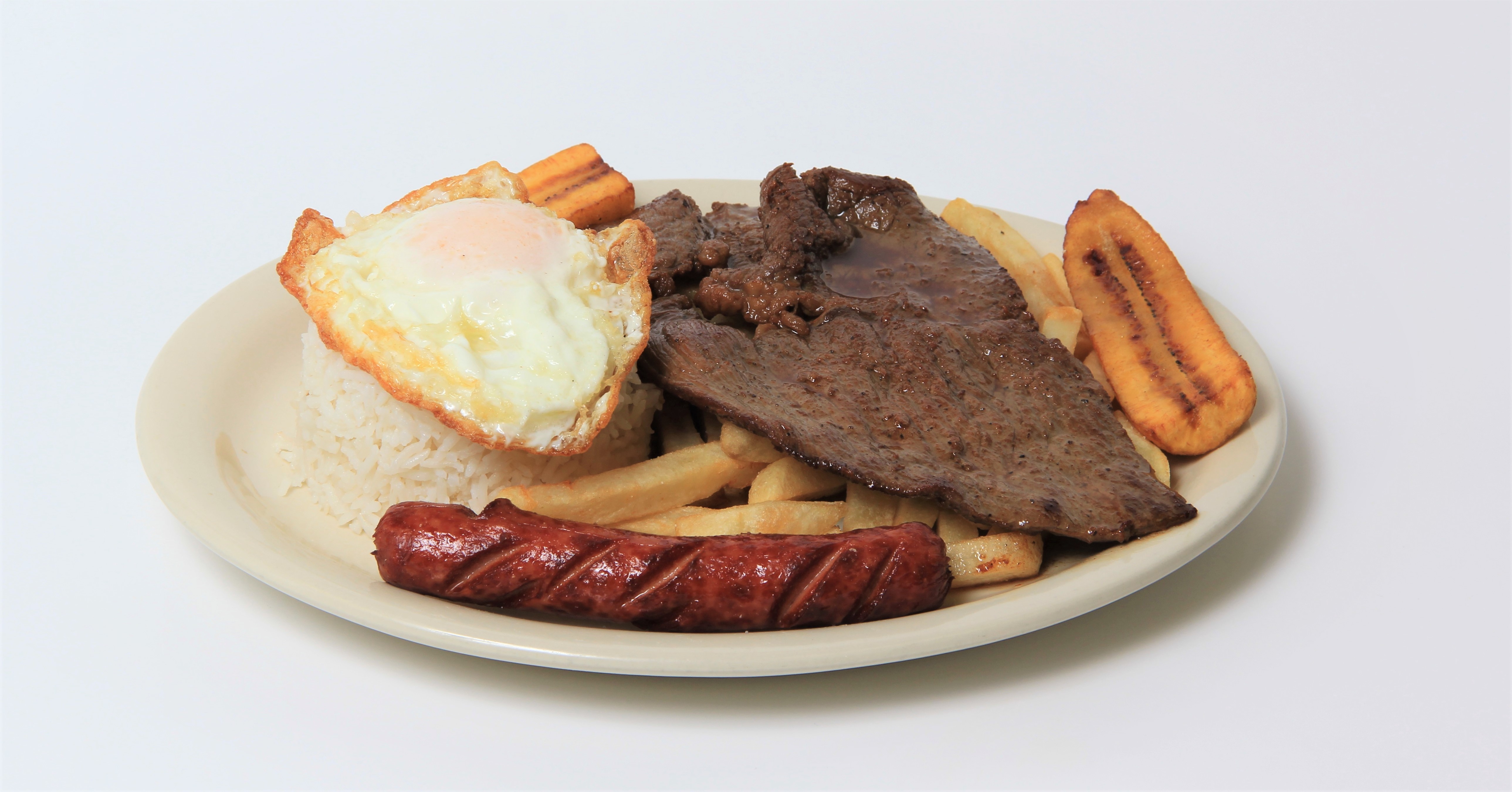 Order Bistec a lo Pobre food online from Tineo Peruvian Cafe store, Richardson on bringmethat.com
