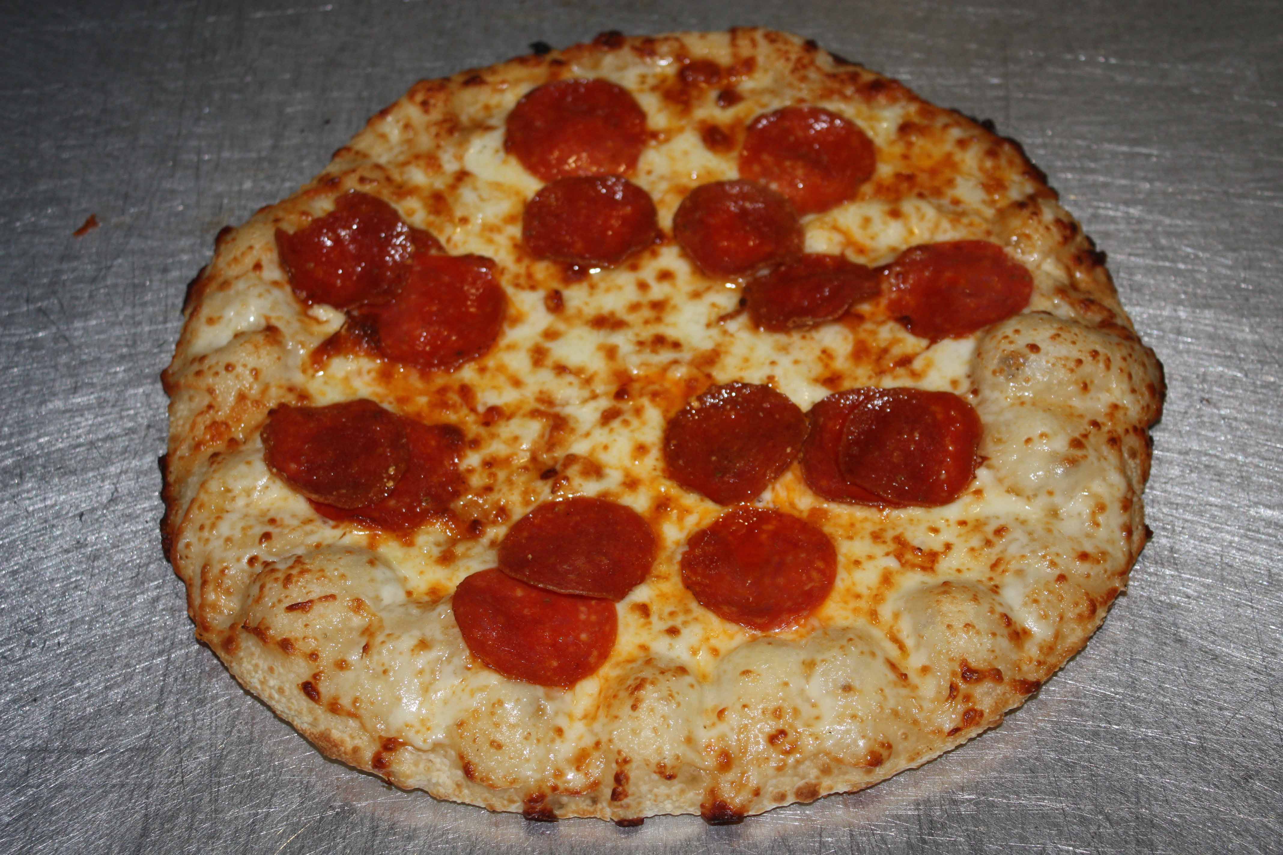 Order White Cheese and Pepperoni Pizza food online from Dave Pizza Buffet store, New Baltimore on bringmethat.com