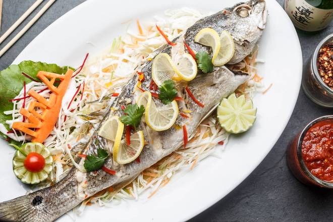 Order Lime Steamed Fish food online from SukhoThai on Royal St. store, New Orleans on bringmethat.com